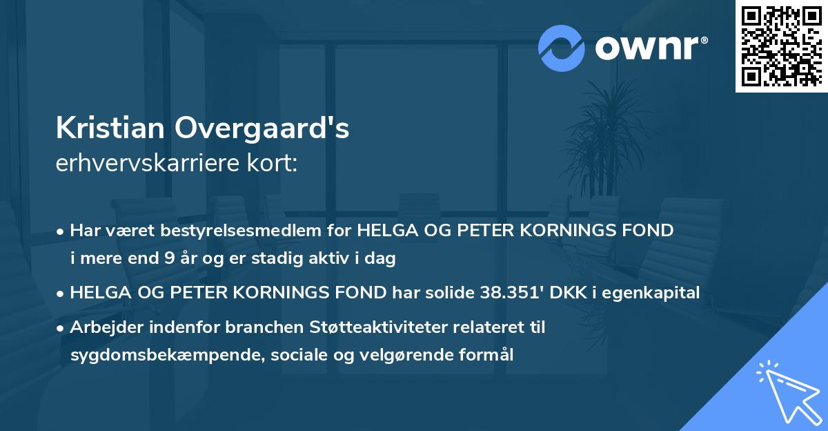 Kristian Overgaard's erhvervskarriere kort