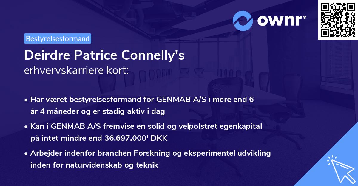 Deirdre Patrice Connelly's erhvervskarriere kort