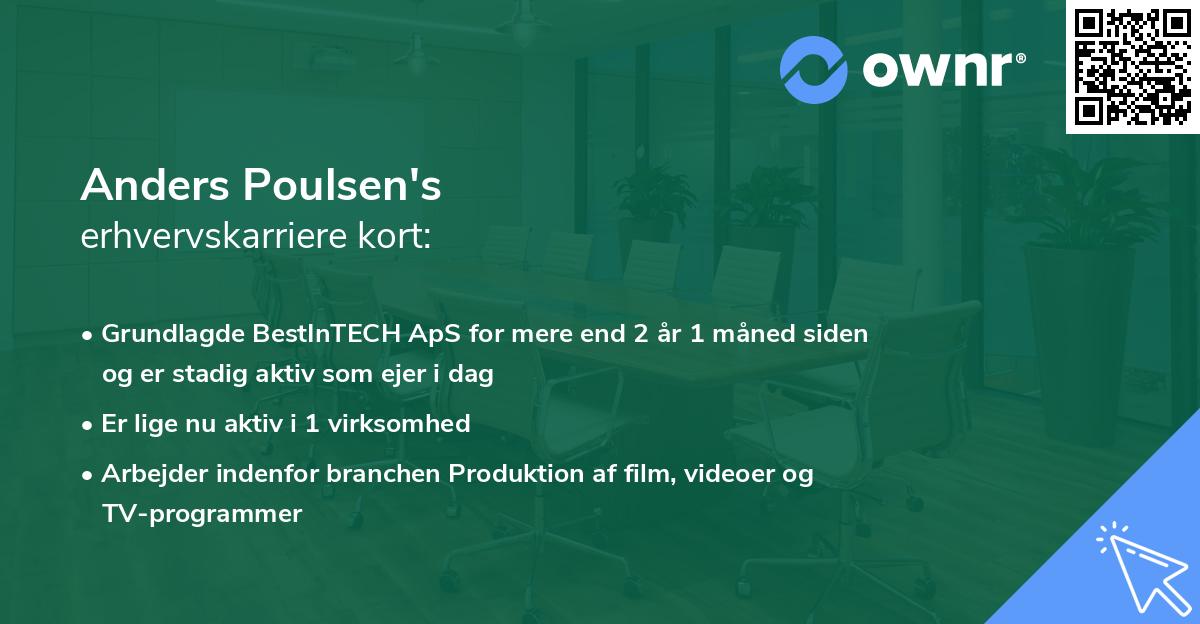 Anders Poulsen's erhvervskarriere kort
