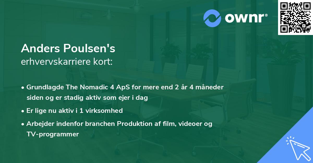 Anders Poulsen's erhvervskarriere kort