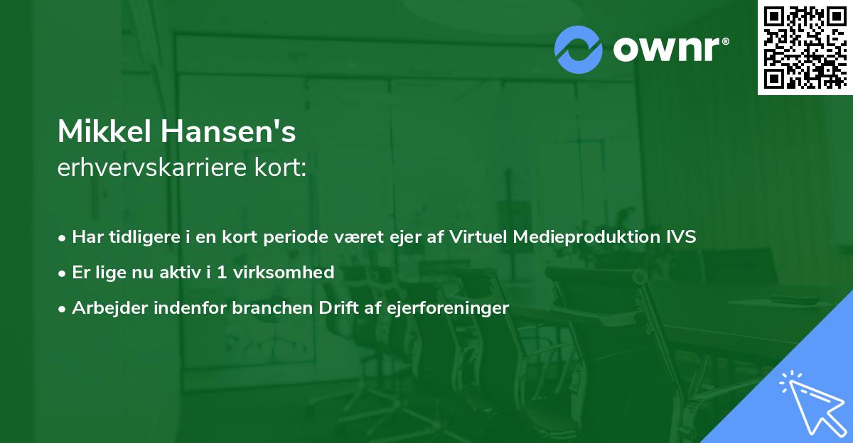 Mikkel Hansen's erhvervskarriere kort