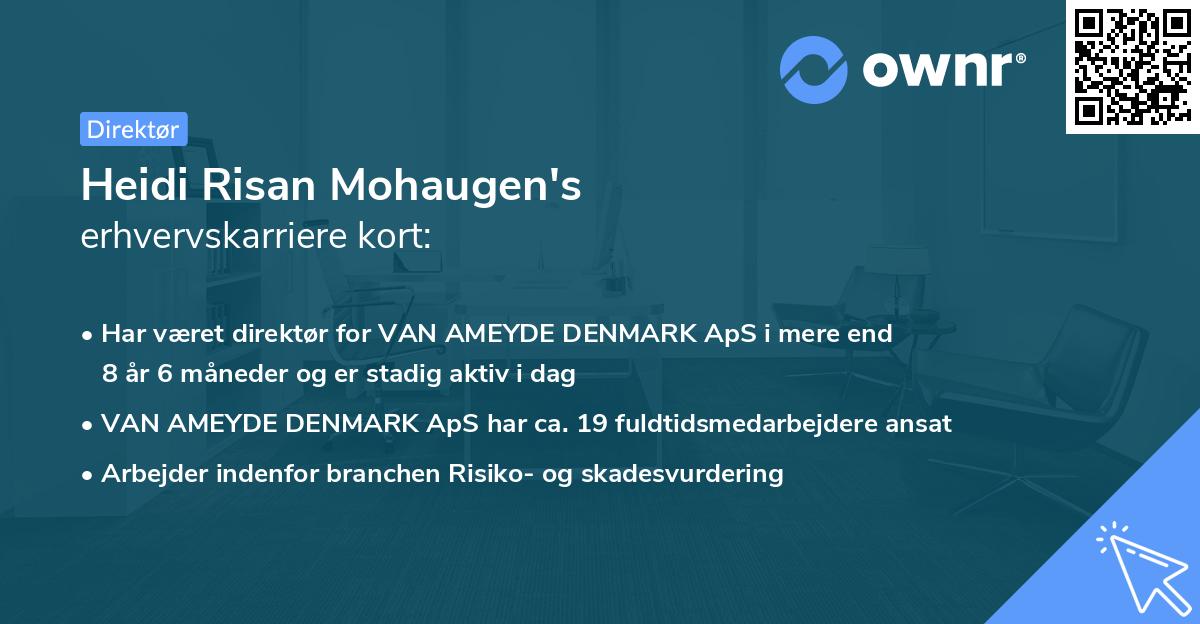 Heidi Risan Mohaugen's erhvervskarriere kort