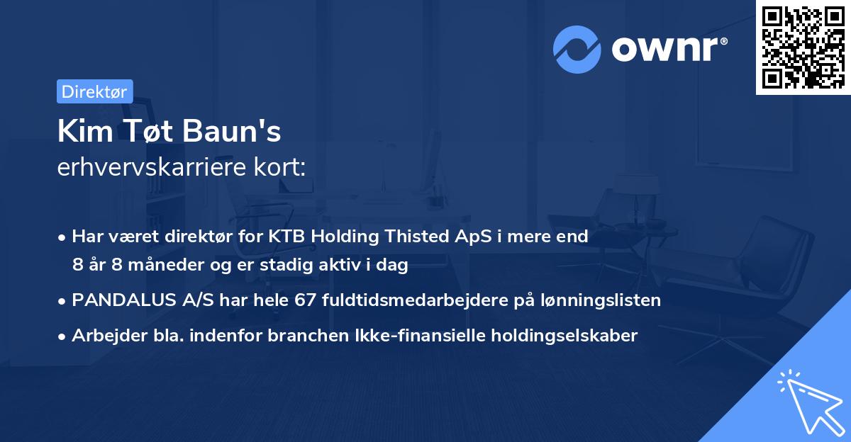 Kim Tøt Baun's erhvervskarriere kort