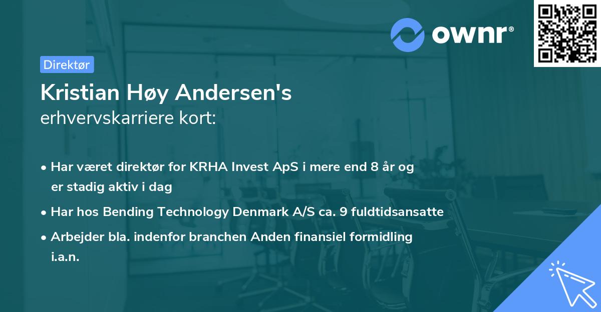 Kristian Høy Andersen's erhvervskarriere kort