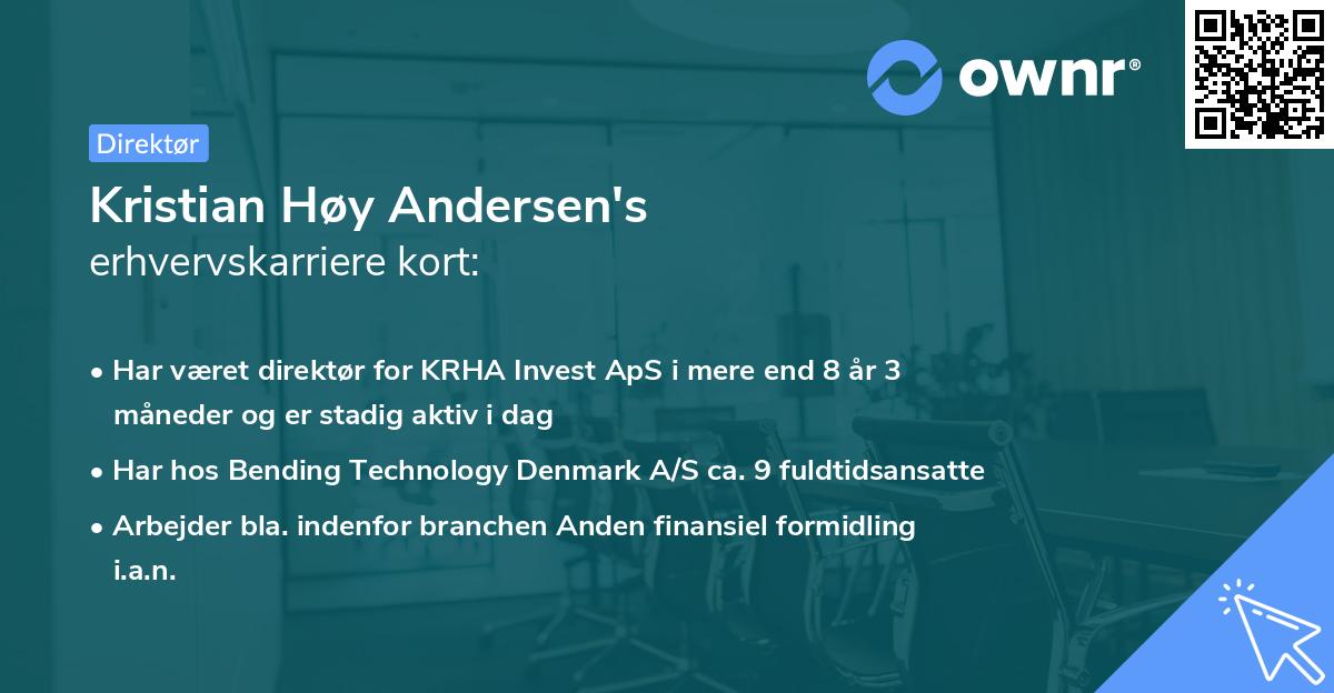 Kristian Høy Andersen's erhvervskarriere kort