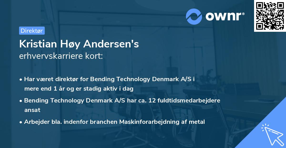 Kristian Høy Andersen's erhvervskarriere kort