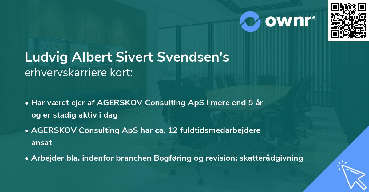 Ludvig Albert Sivert Svendsen's erhvervskarriere kort