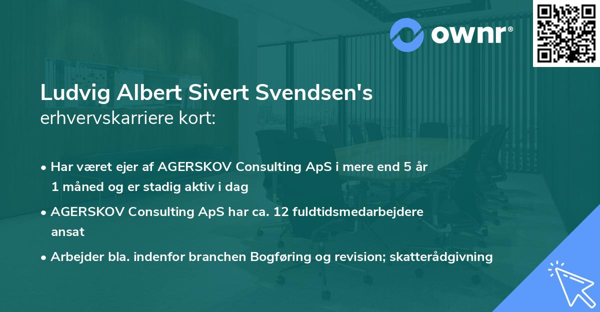 Ludvig Albert Sivert Svendsen's erhvervskarriere kort
