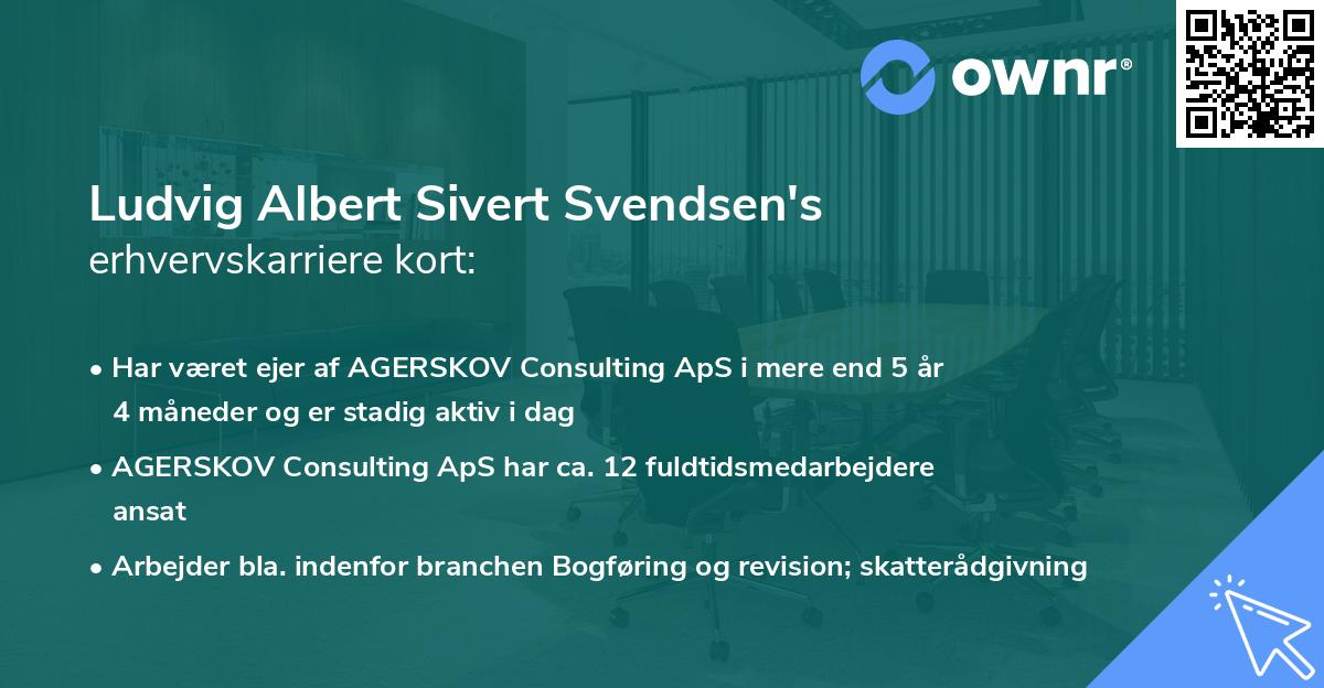 Ludvig Albert Sivert Svendsen's erhvervskarriere kort