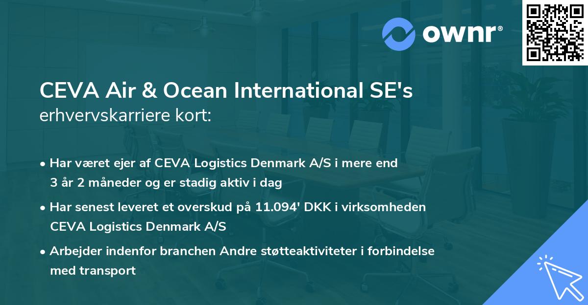 CEVA Air & Ocean International SE's erhvervskarriere kort