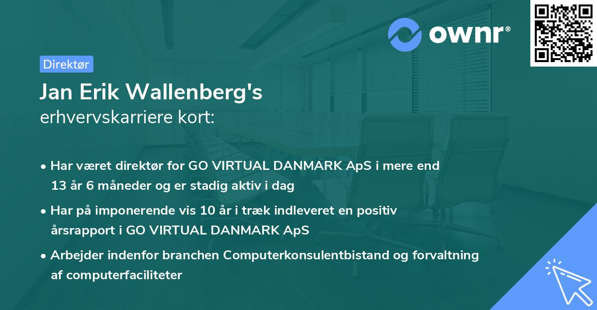 Jan Erik Wallenberg's erhvervskarriere kort