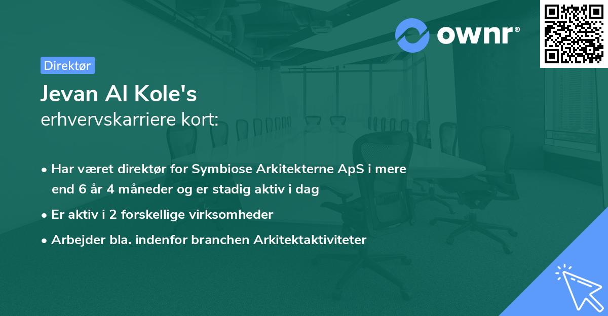 Jevan Al Kole's erhvervskarriere kort