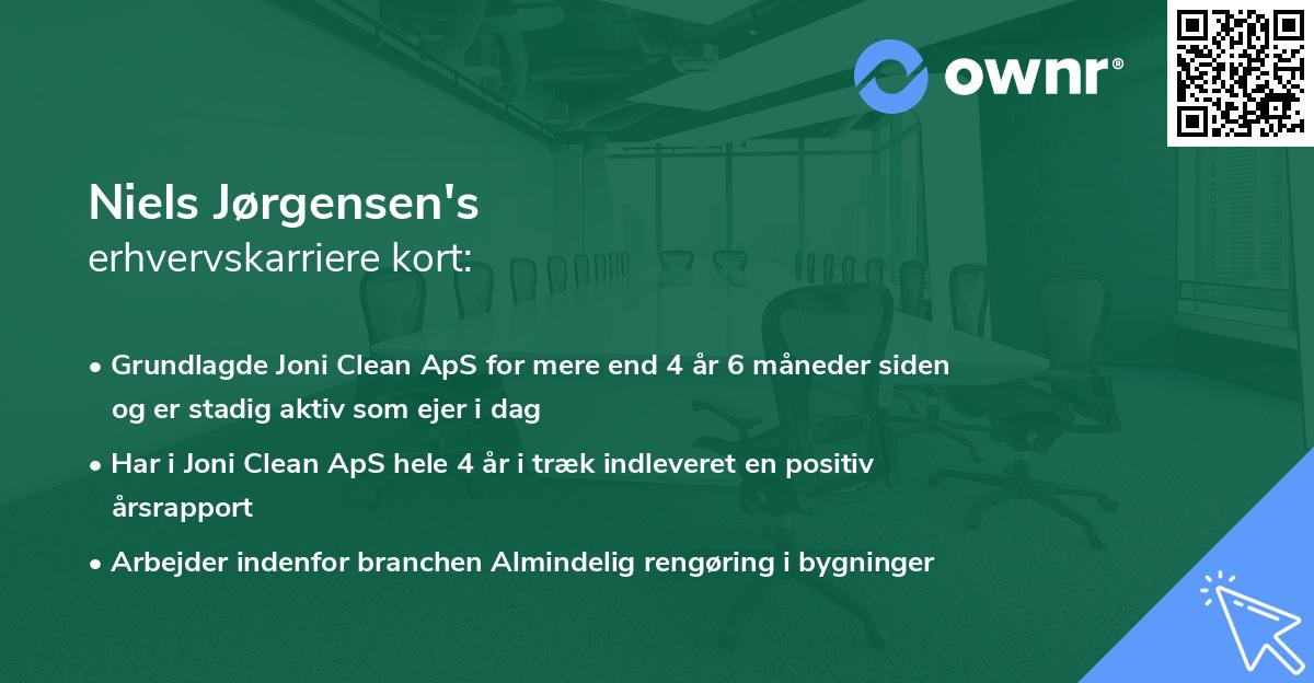 Niels Jørgensen's erhvervskarriere kort