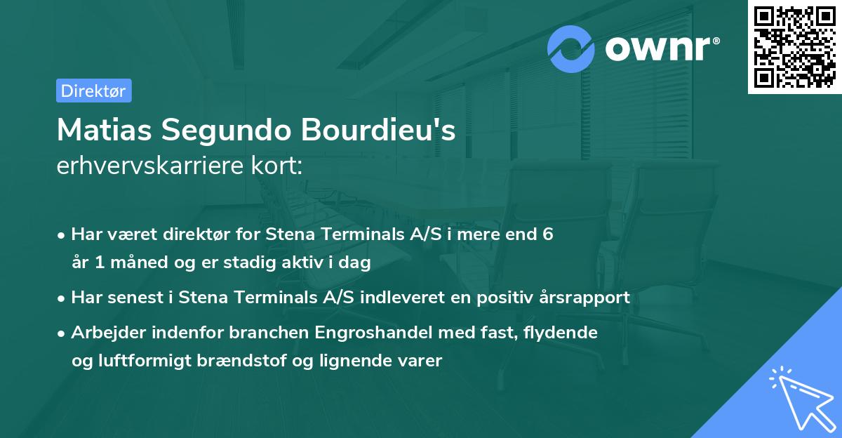 Matias Segundo Bourdieu's erhvervskarriere kort