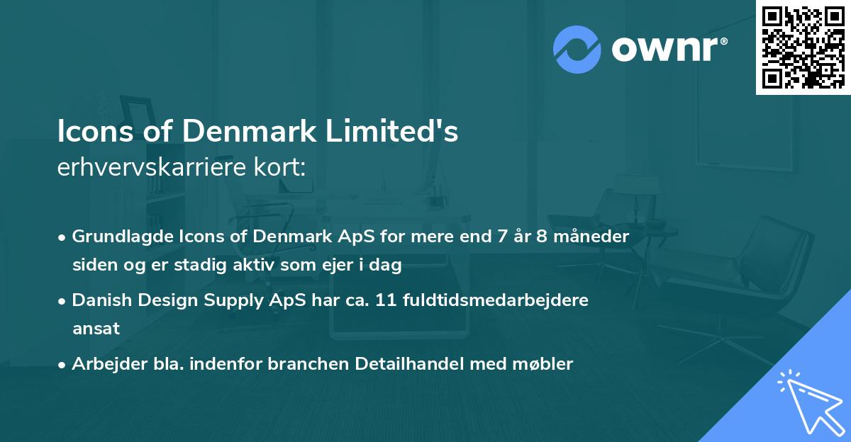Icons of Denmark Limited's erhvervskarriere kort