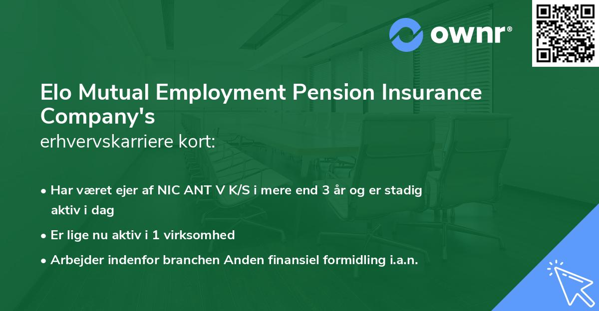 Elo Mutual Employment Pension Insurance Company's erhvervskarriere kort