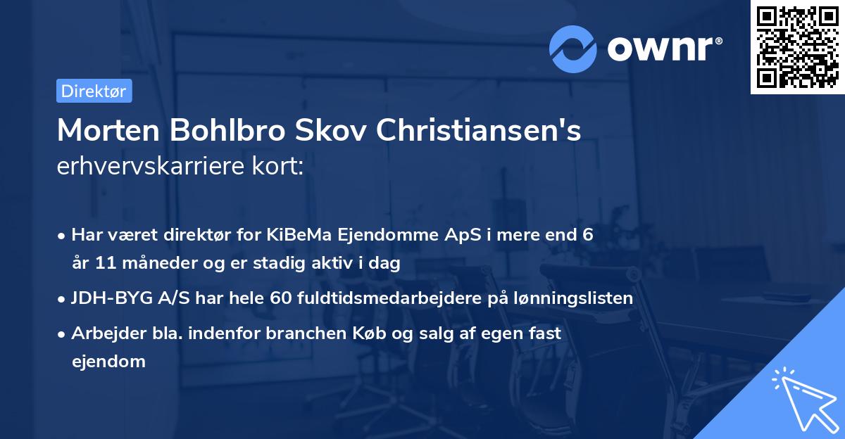 Morten Bohlbro Skov Christiansen's erhvervskarriere kort