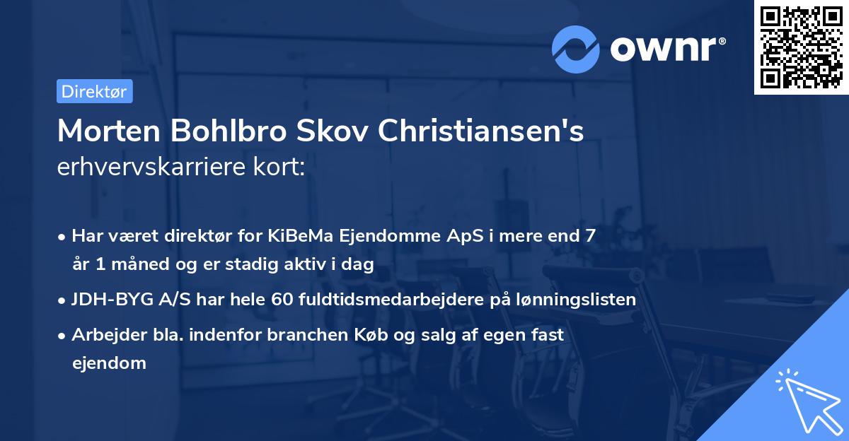 Morten Bohlbro Skov Christiansen's erhvervskarriere kort