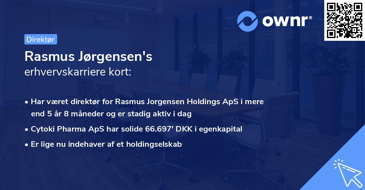 Rasmus Jørgensen's erhvervskarriere kort