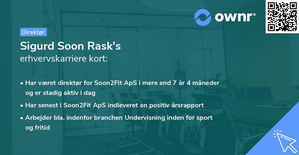 Sigurd Soon Rask's erhvervskarriere kort