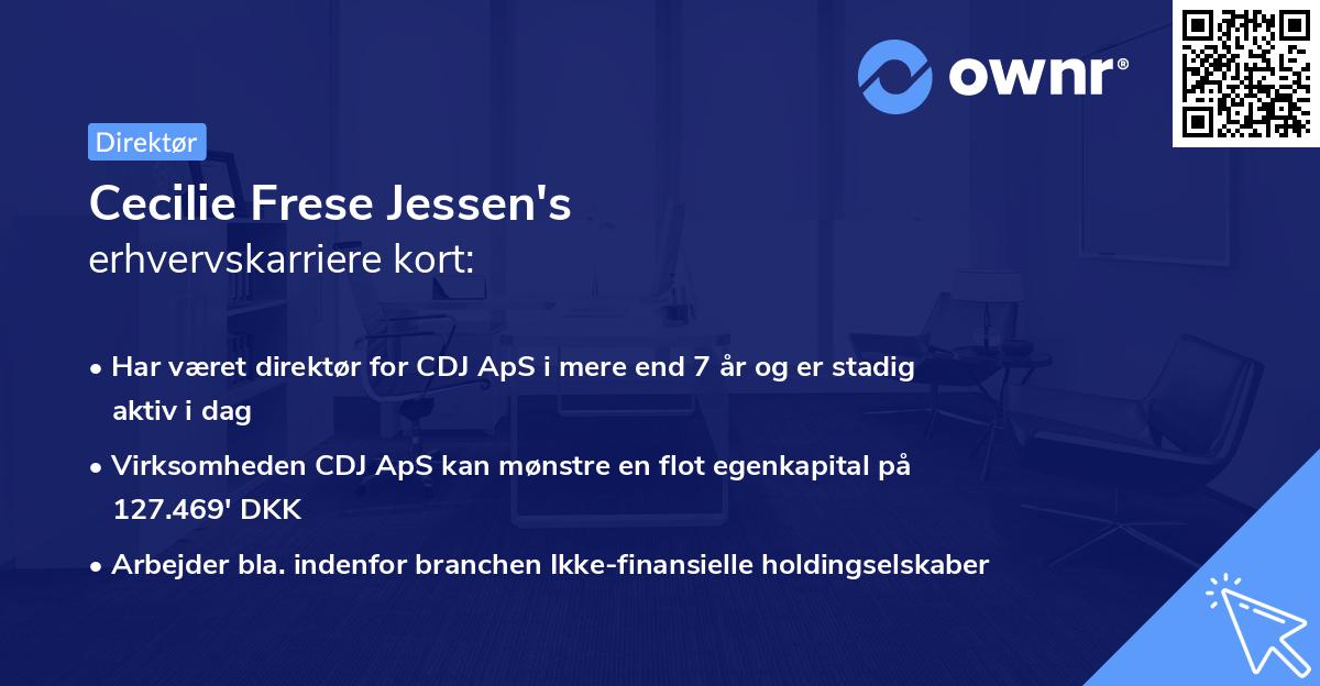 Cecilie Frese Jessen's erhvervskarriere kort