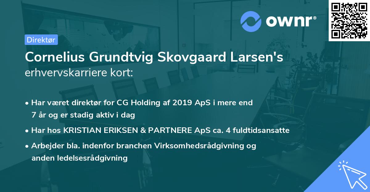 Cornelius Grundtvig Skovgaard Larsen's erhvervskarriere kort