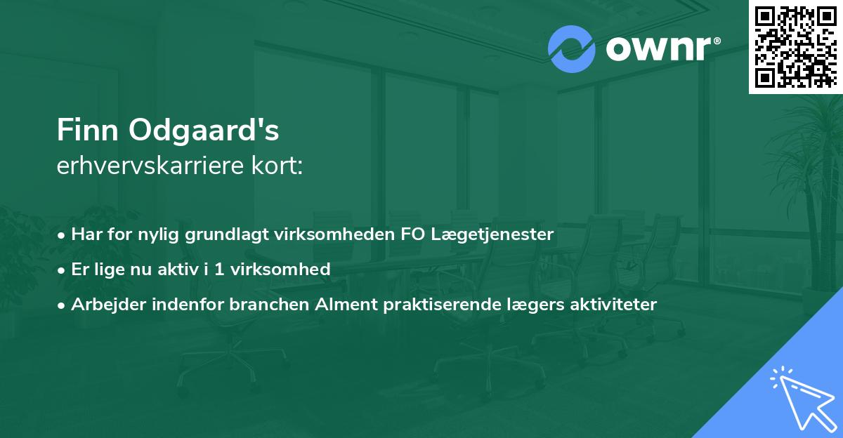 Finn Odgaard's erhvervskarriere kort