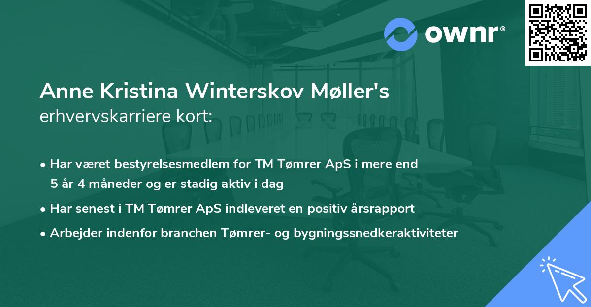 Anne Kristina Winterskov Møller's erhvervskarriere kort