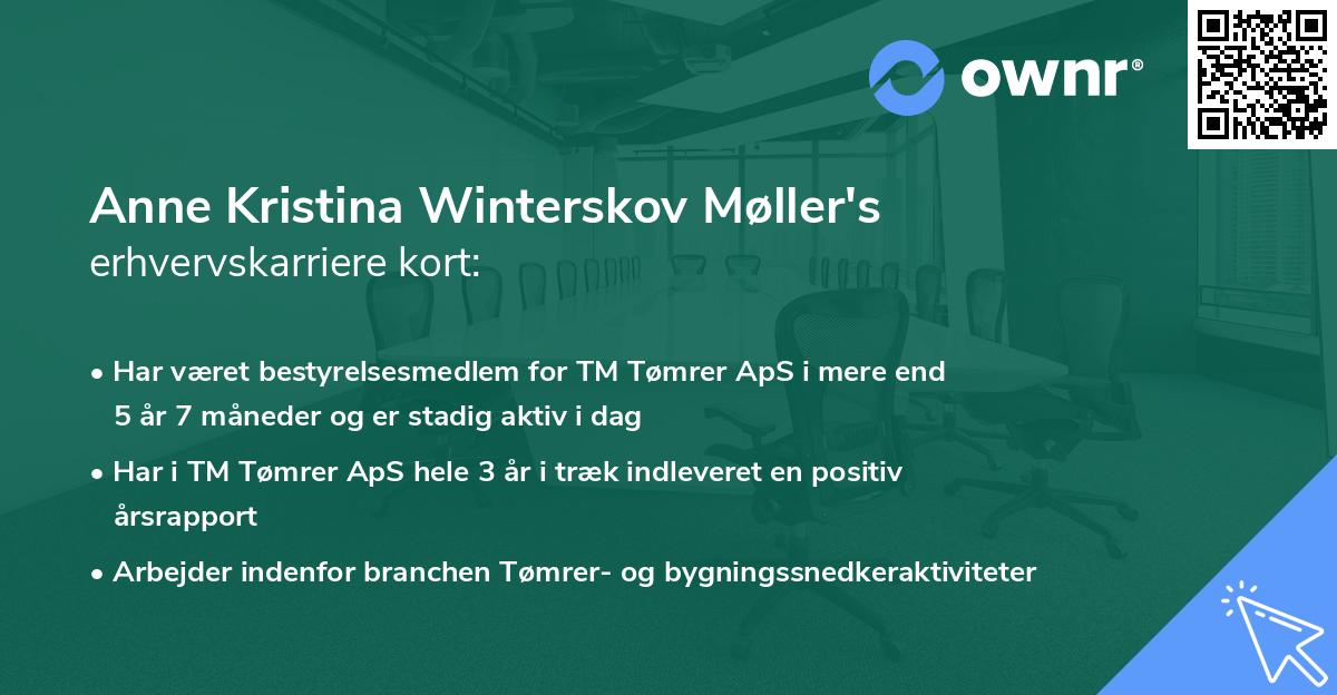 Anne Kristina Winterskov Møller's erhvervskarriere kort