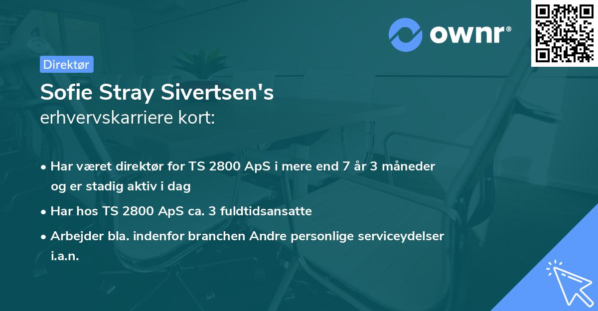 Sofie Stray Sivertsen's erhvervskarriere kort