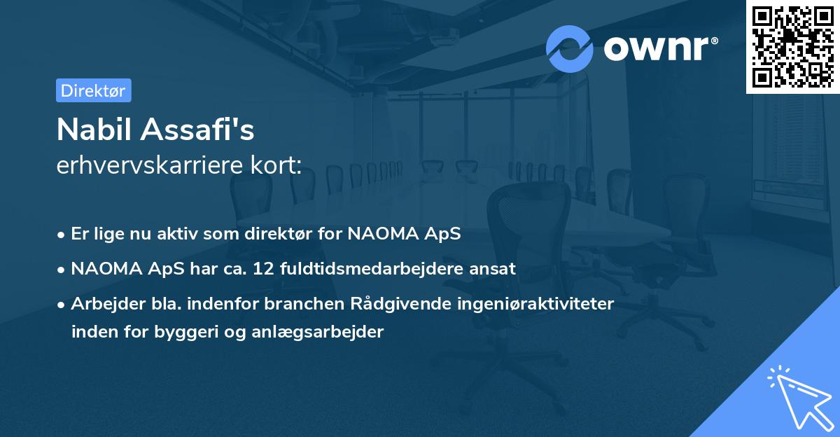 Nabil Assafi's erhvervskarriere kort