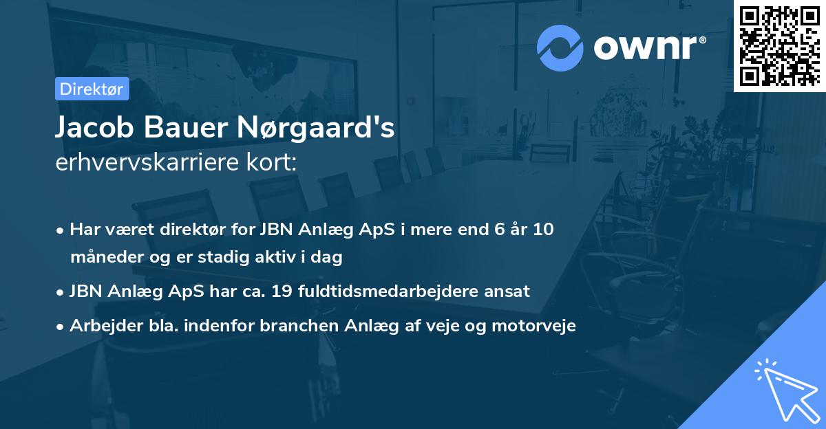 Jacob Bauer Nørgaard's erhvervskarriere kort