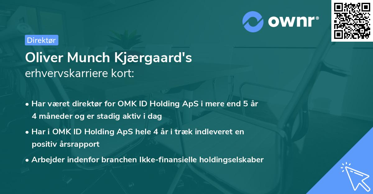 Oliver Munch Kjærgaard's erhvervskarriere kort