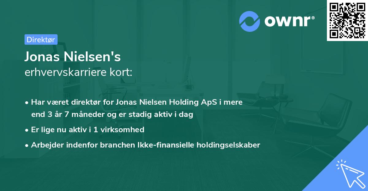 Jonas Nielsen's erhvervskarriere kort