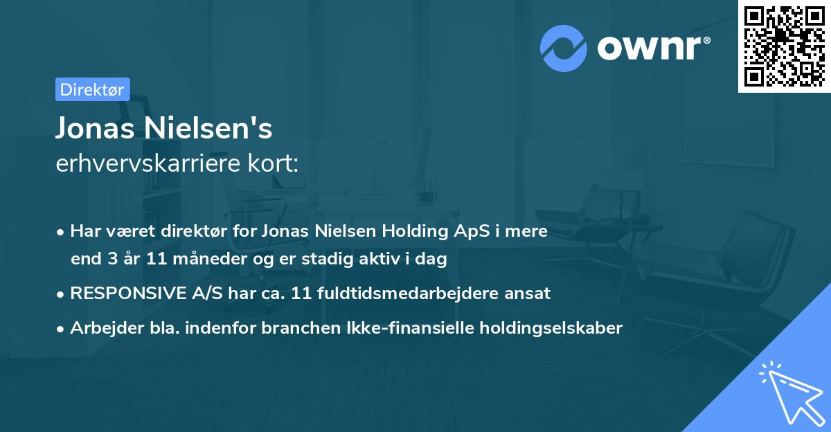 Jonas Nielsen's erhvervskarriere kort