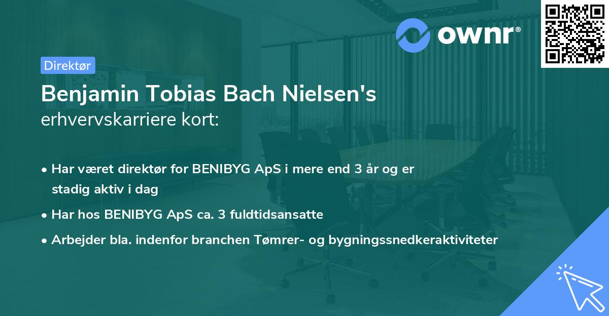 Benjamin Tobias Bach Nielsen's erhvervskarriere kort