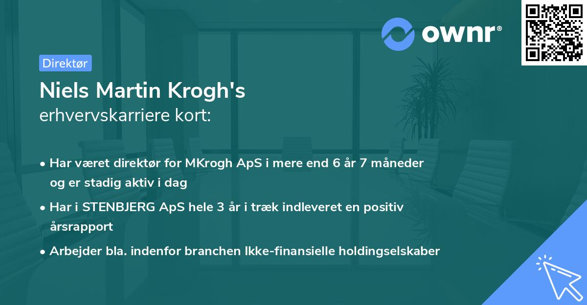 Niels Martin Krogh's erhvervskarriere kort