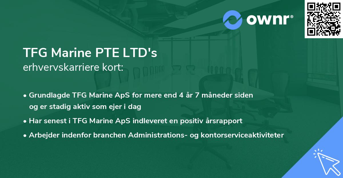 TFG Marine PTE LTD's erhvervskarriere kort