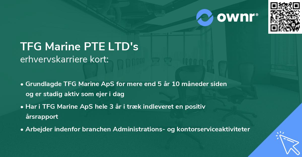 TFG Marine PTE LTD's erhvervskarriere kort
