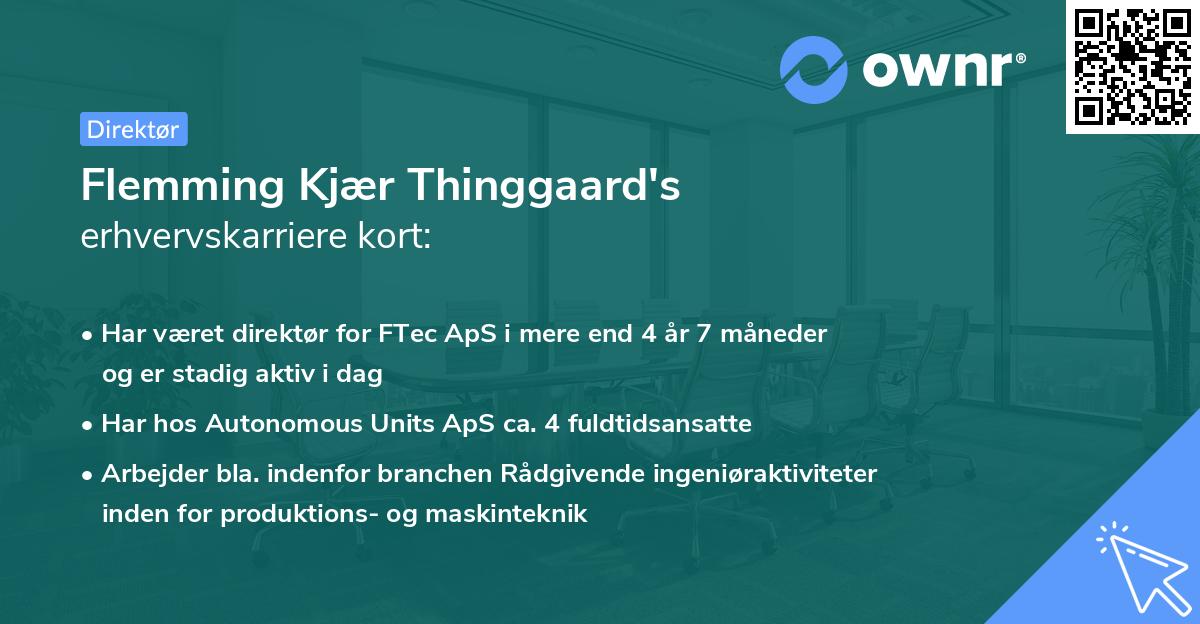 Flemming Kjær Thinggaard's erhvervskarriere kort