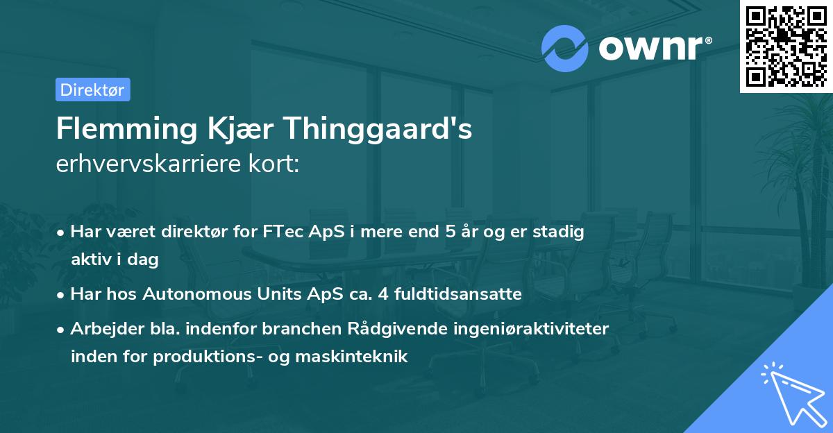Flemming Kjær Thinggaard's erhvervskarriere kort