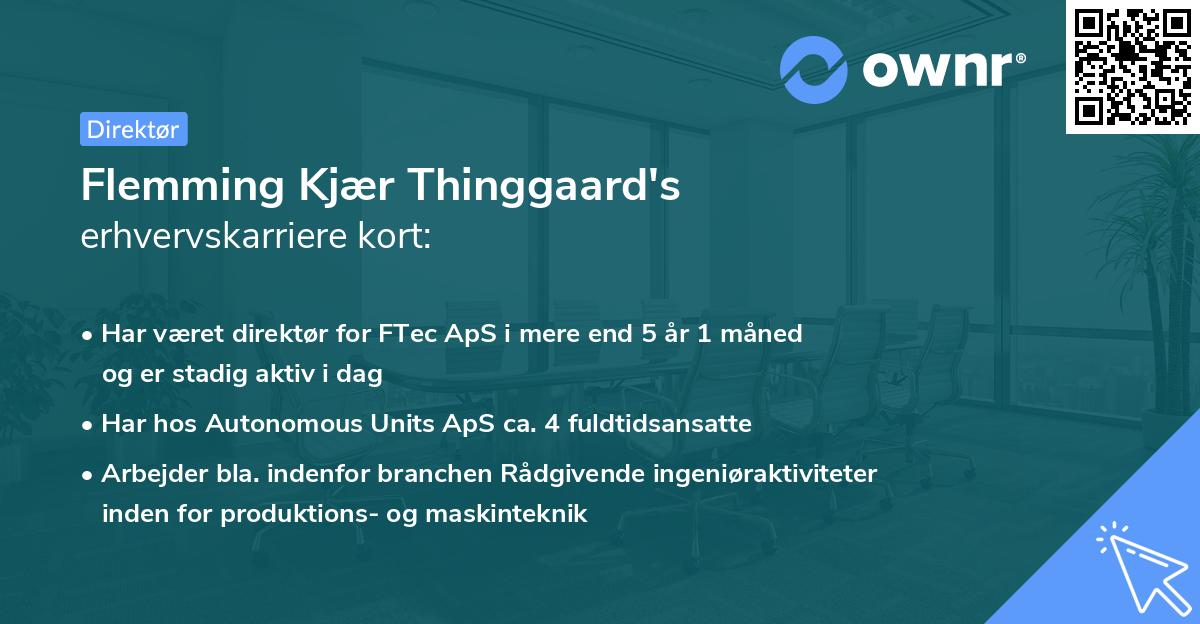 Flemming Kjær Thinggaard's erhvervskarriere kort