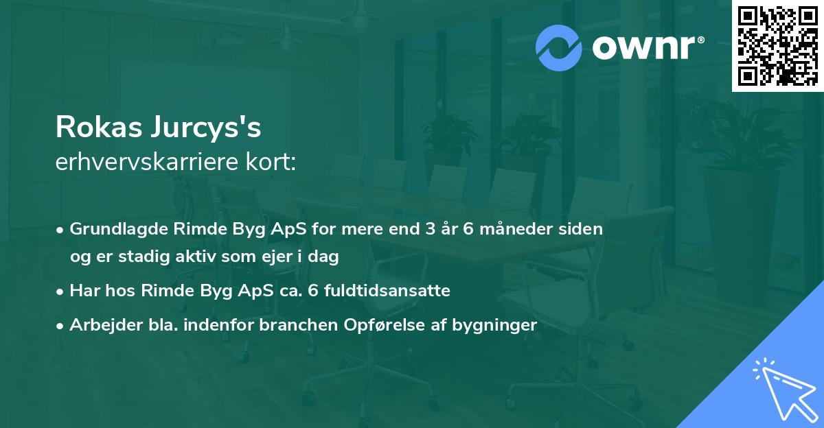 Rokas Jurcys's erhvervskarriere kort