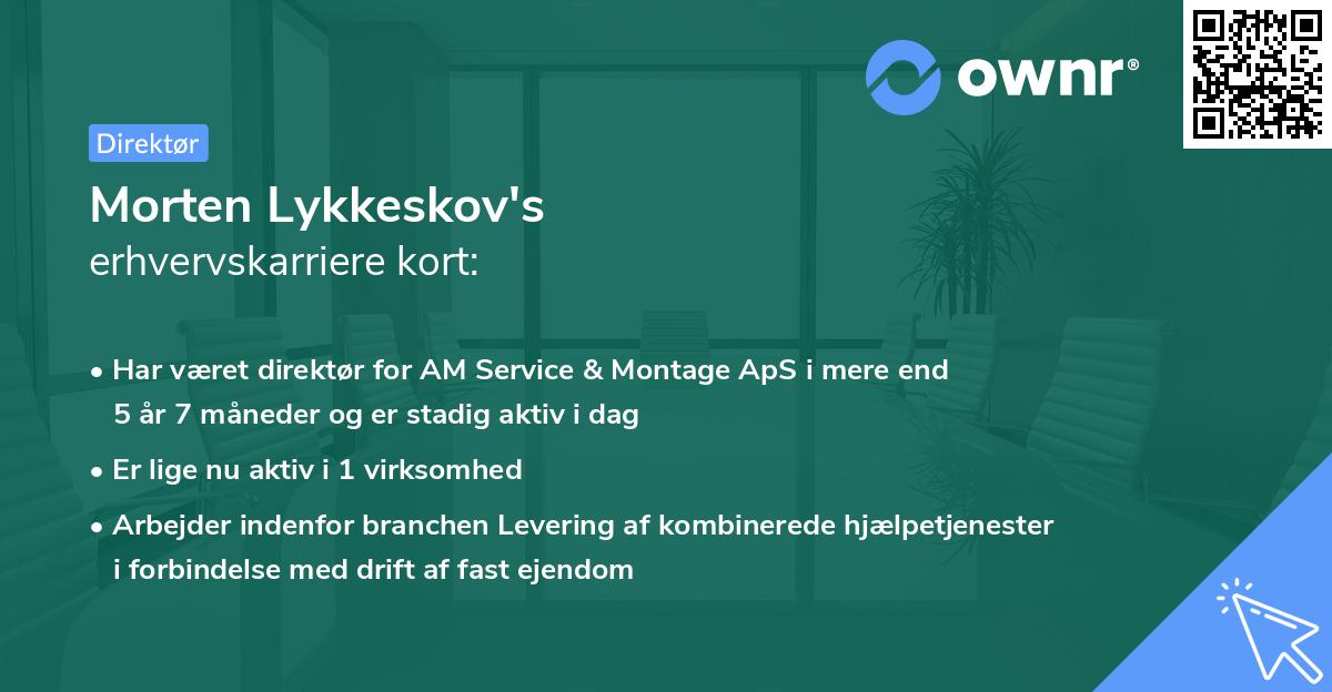 Morten Lykkeskov's erhvervskarriere kort