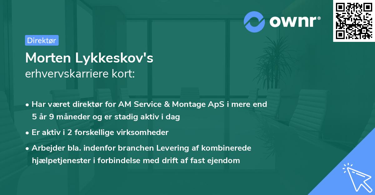 Morten Lykkeskov's erhvervskarriere kort