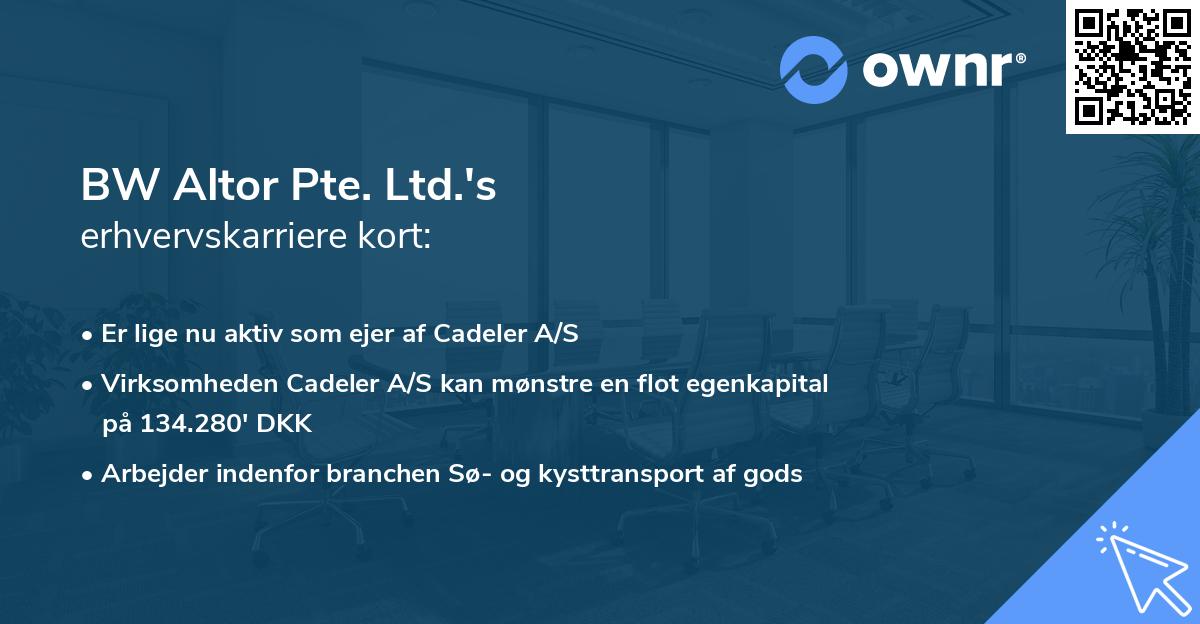 BW Altor Pte. Ltd.'s erhvervskarriere kort