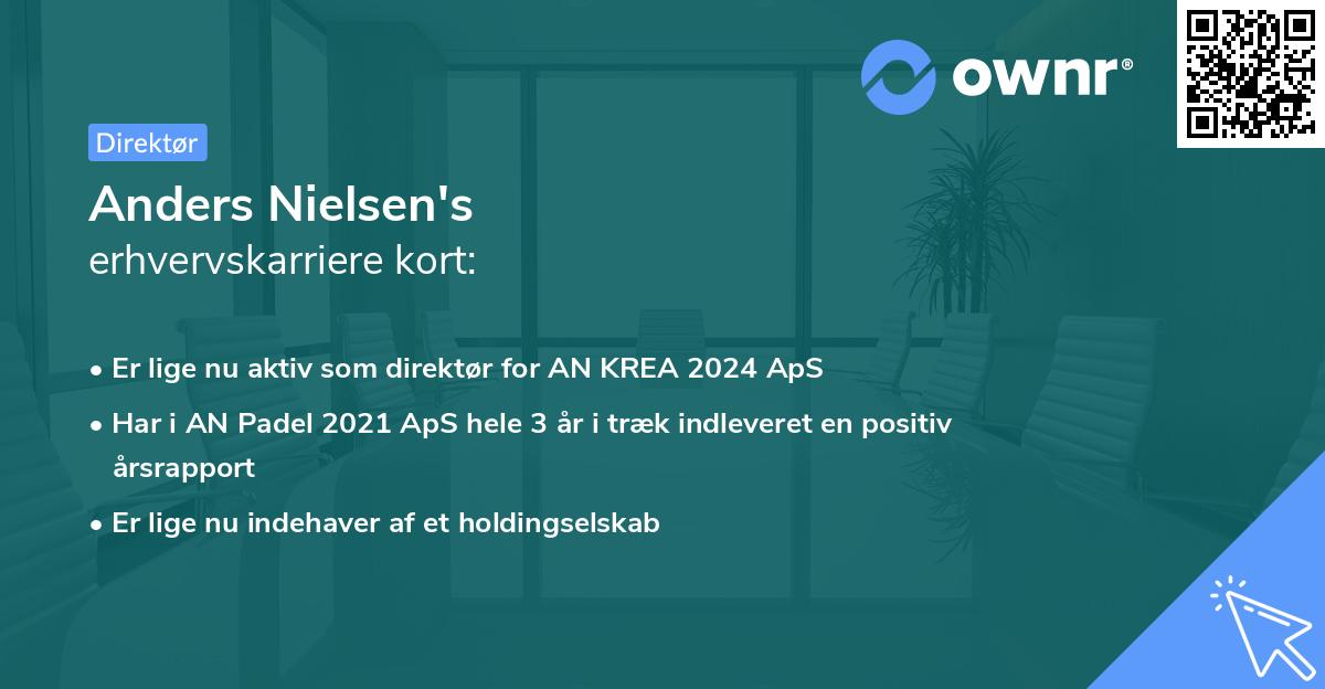 Anders Nielsen's erhvervskarriere kort