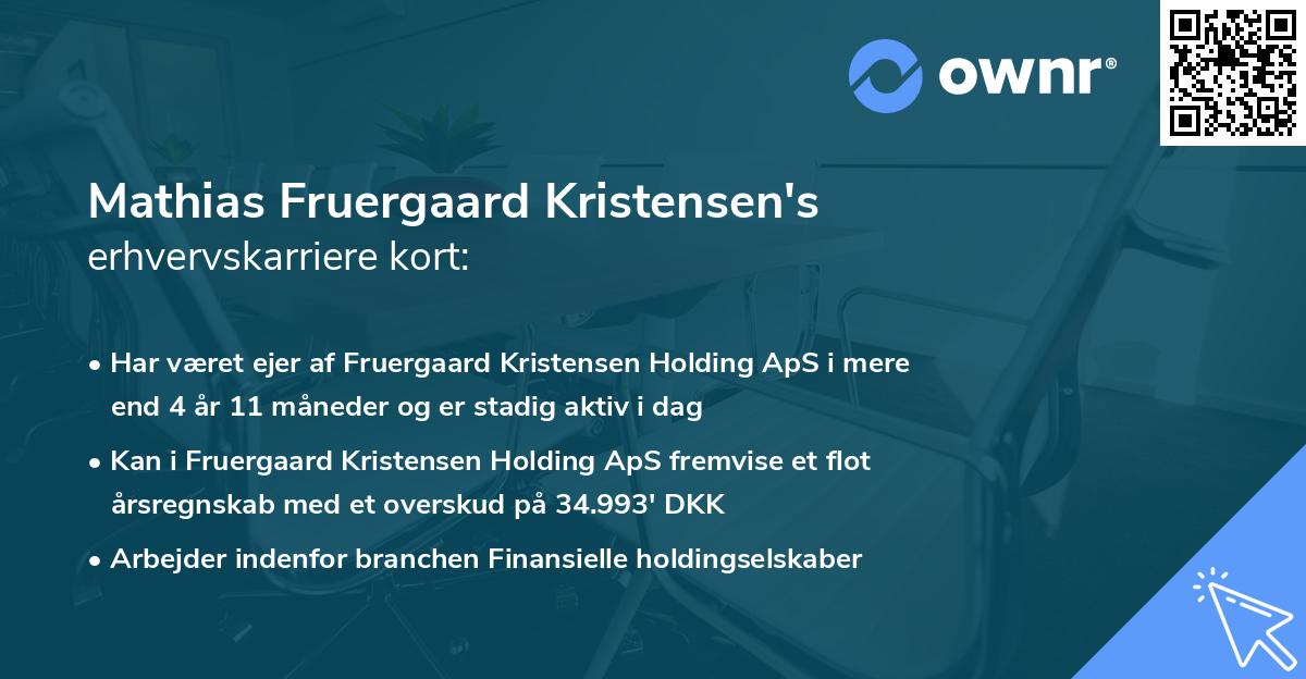 Mathias Fruergaard Kristensen's erhvervskarriere kort