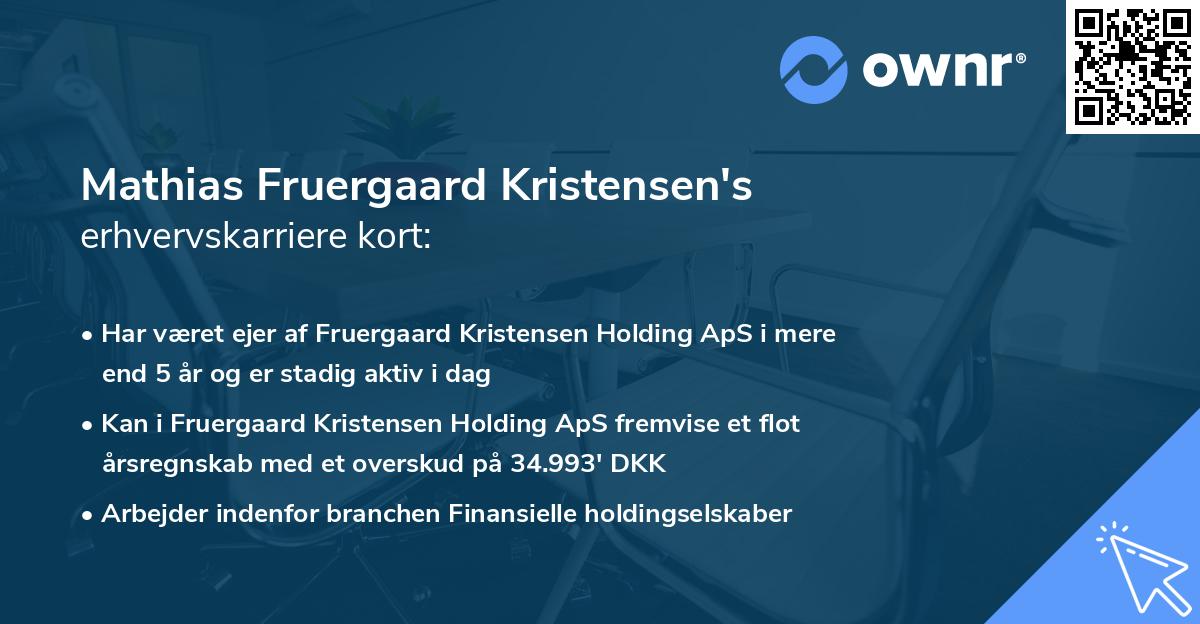 Mathias Fruergaard Kristensen's erhvervskarriere kort