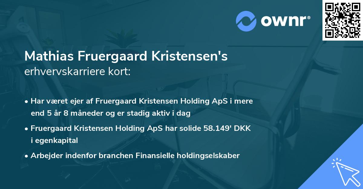Mathias Fruergaard Kristensen's erhvervskarriere kort